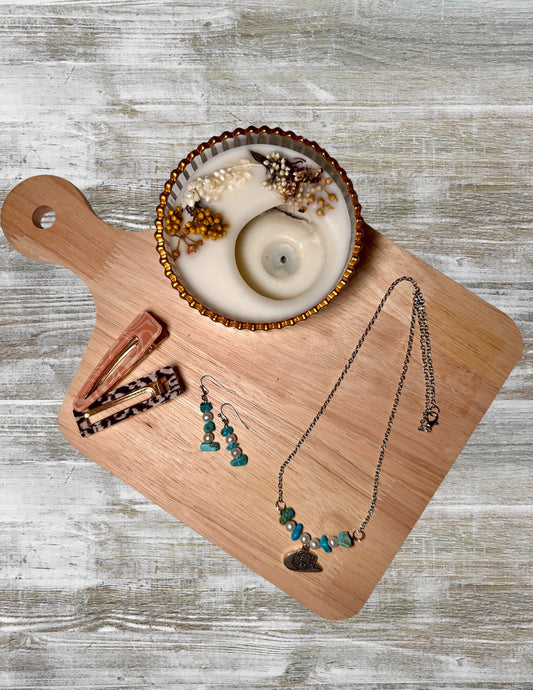 Cowgirl necklace & earring set