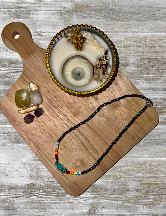 Western sky beaded necklace